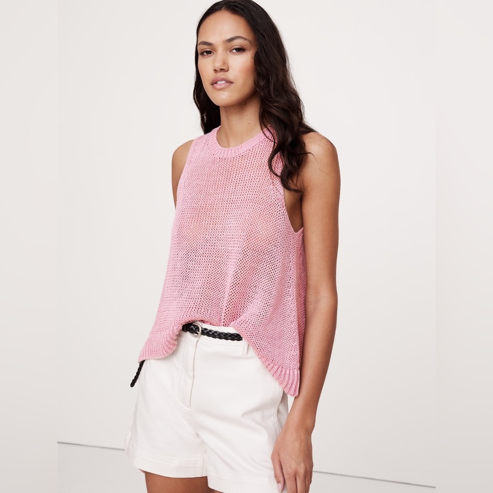 NWT banana republic XL linen sweater tank